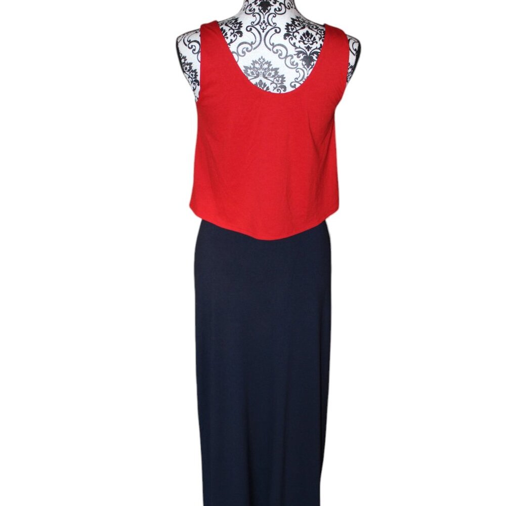 The Limited Dress Red Blue Long Maxi Sheath Size S NWT's - Picture 7 of 12